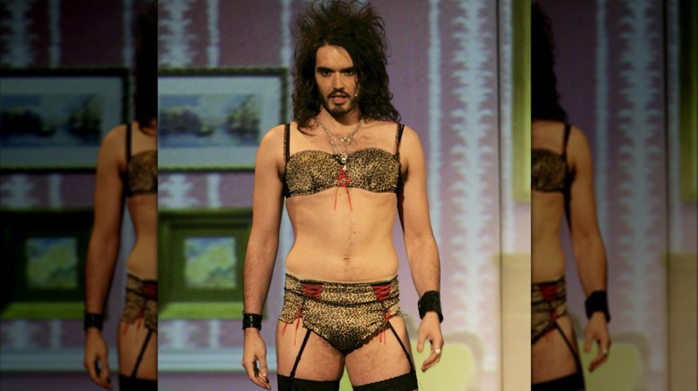 Russell Brand in lingerie