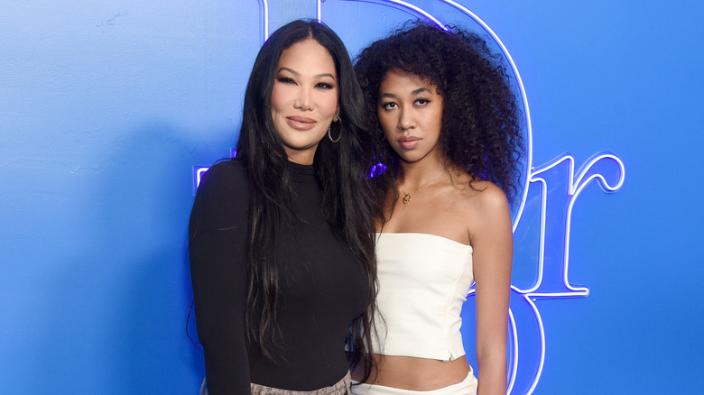 Kimora Lee Simmons and Aoki Lee Simmons posing
