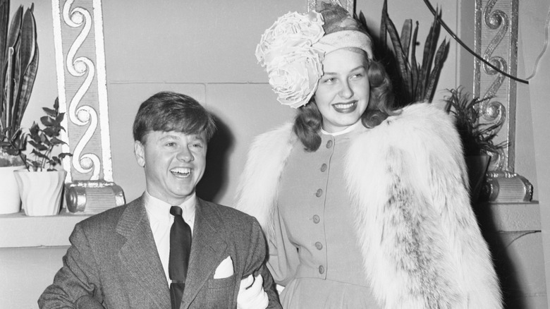 Mickey Rooney with his second wife Betty Jane Rase.