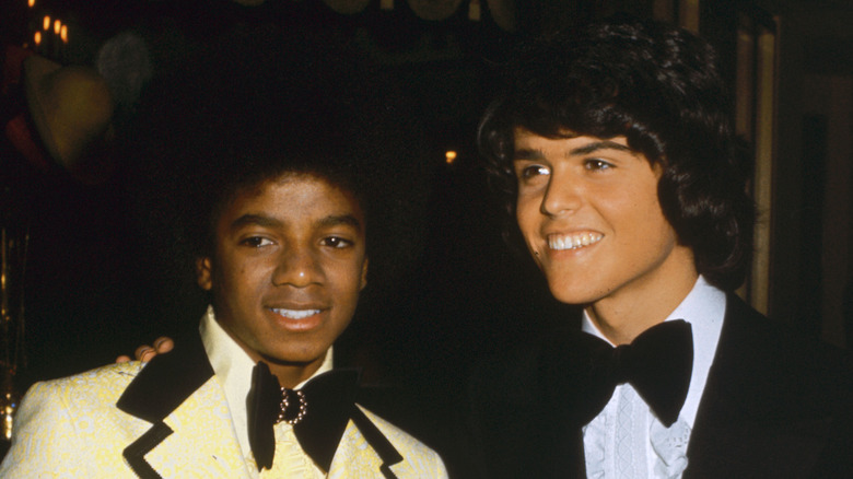 Michael Jackson and Donny Osmond at the American Music Awards in 1974.