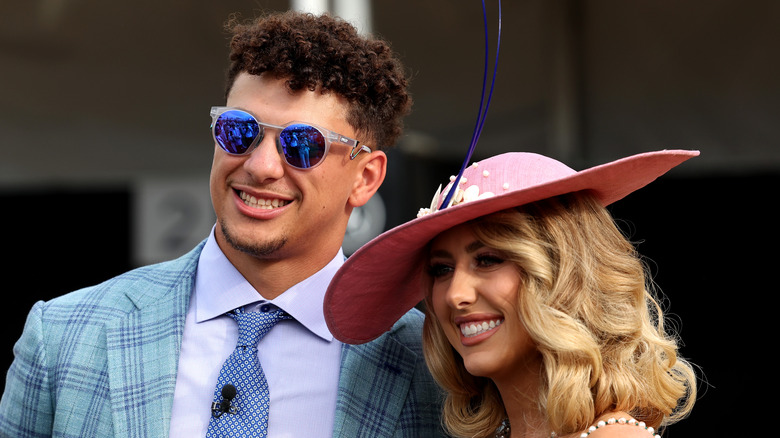 Patrick and Brittany Mahomes in fancy clothes