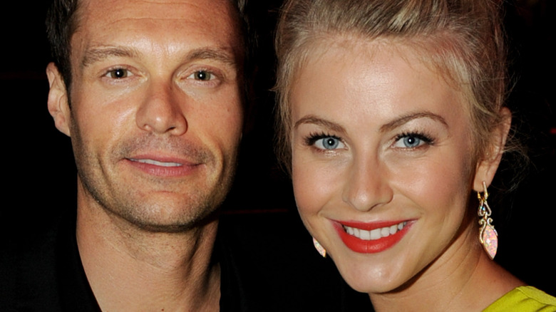 Ryan Seacrest and Julianne Hough pose together