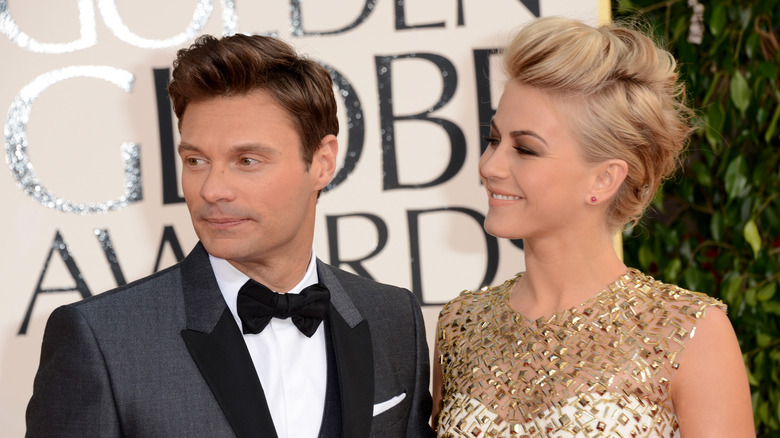 Julianne Hough smiles at Ryan Seacrest