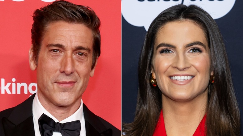 Side by side of David Muir and Kaitlan Collins posing in 2025