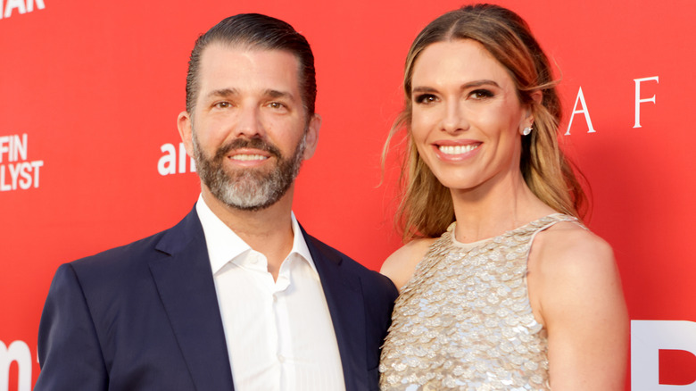 Donald Trump Jr. and Bettina Anderson  smiling
