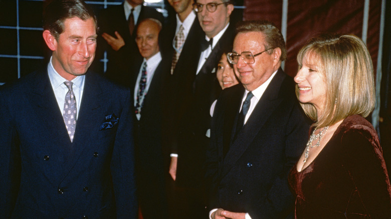 Prince Charles and Barbra Streisand smiling 