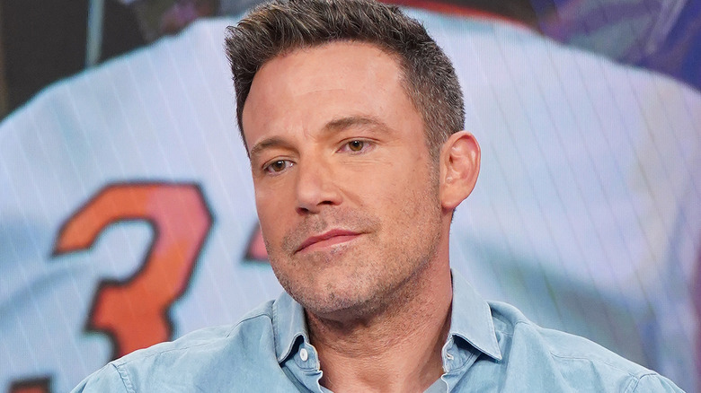 Ben Affleck sitting during an interview