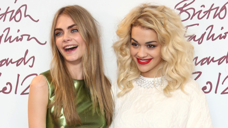 Cara Delevingne and Rita Ora on the red carpet
