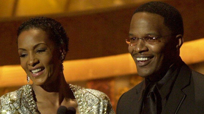 Vivica A. Fox posing with Jamie Foxx
