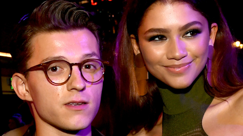 Tom Holland and Zendaya posing together