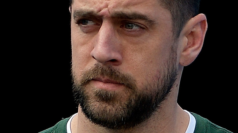 Aaron Rodgers furrows his brows
