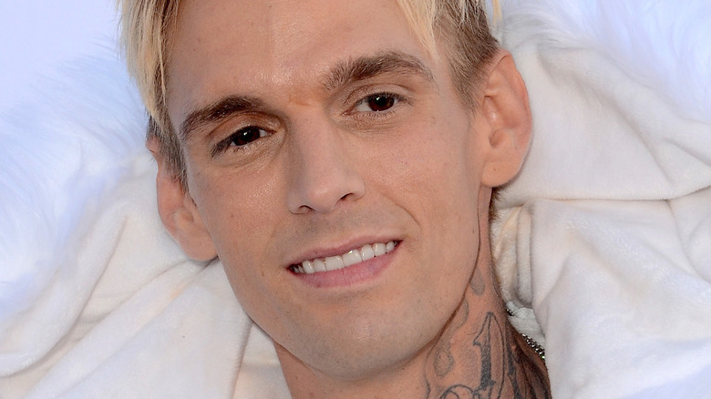 Aaron Carter Angel Awards red carpet 