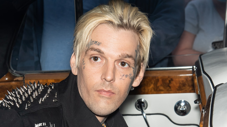 Aaron Carter staring
