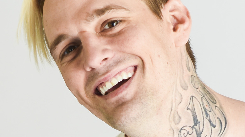 Aaron Carter smiling