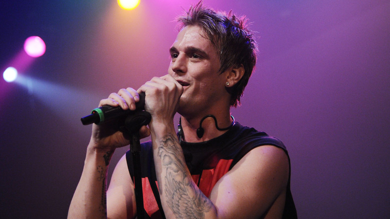 Aaron Carter performing