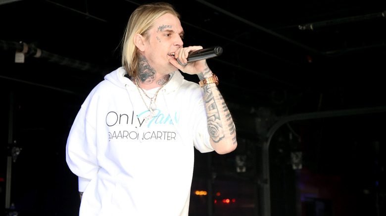 Aaron Carter performing 