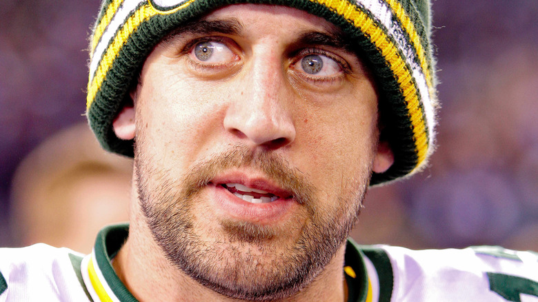 Aaron Rodgers posing