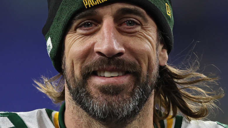 Aaron Rodgers smiling