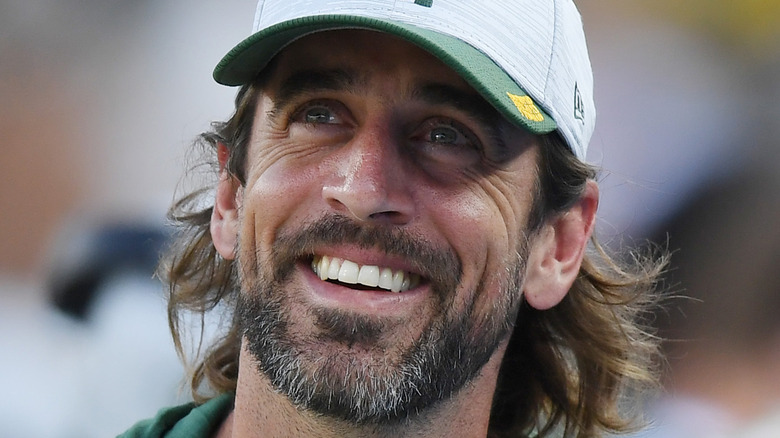 Aaron Rodgers smiling