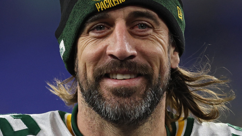 Aaron Rodgers smiling