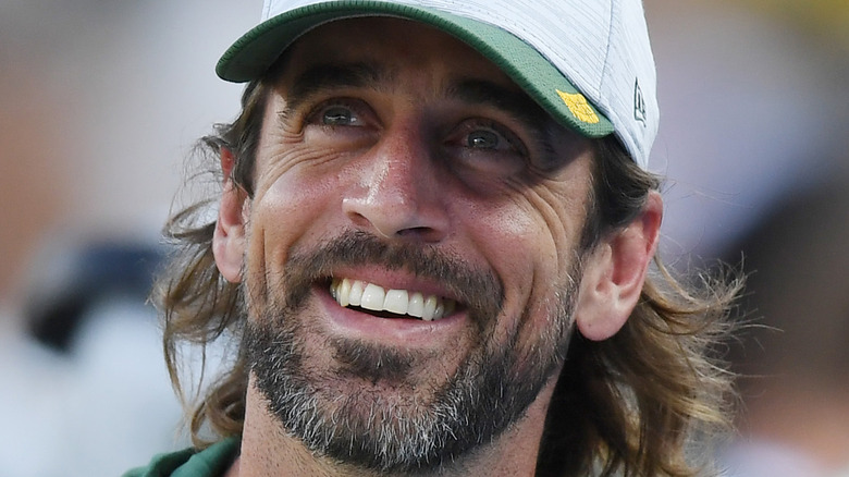 Aaron Rodgers smiling