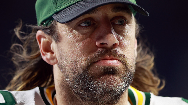 Aaron Rodgers serious 