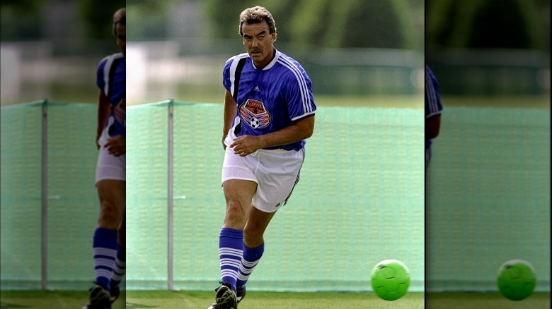 Eric Braeden playing soccer