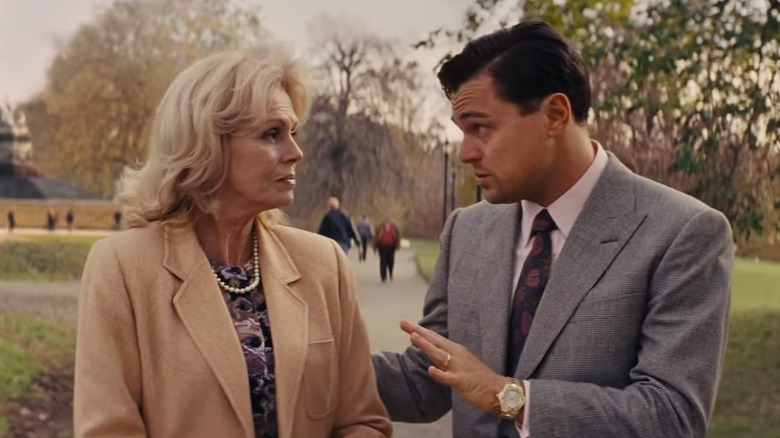 Joanna Lumley, Leonardo DiCaprio in The Wolf of Wall Street