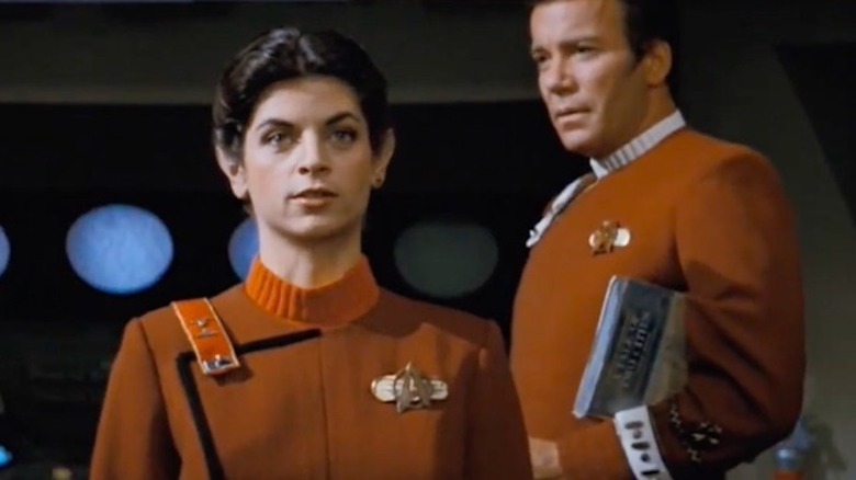 Kirstie Alley and William Shatner in Star Trek 3
