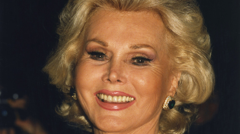Zsa Zsa Gabor smiling 