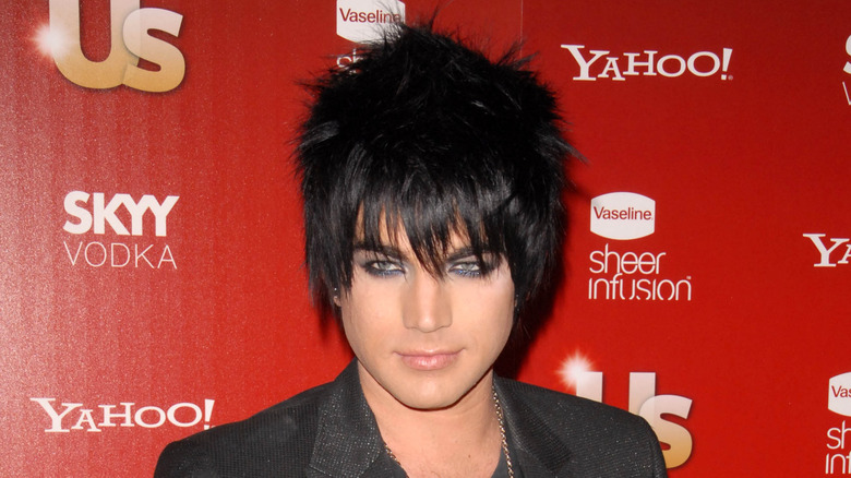 Adam Lambert spiky black hair