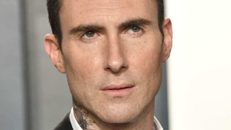 Adam Levine looking sternly