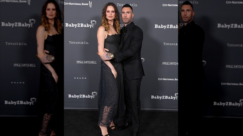 Adam Levine and Behati Prinsloo at the Baby2Baby 10-Year Gala.
