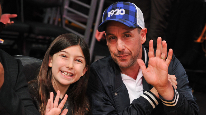 Adam Sandler with a younger Sunny Sandler