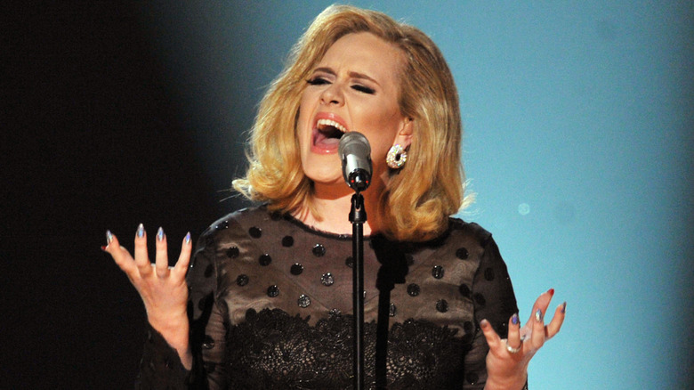 Adele performing