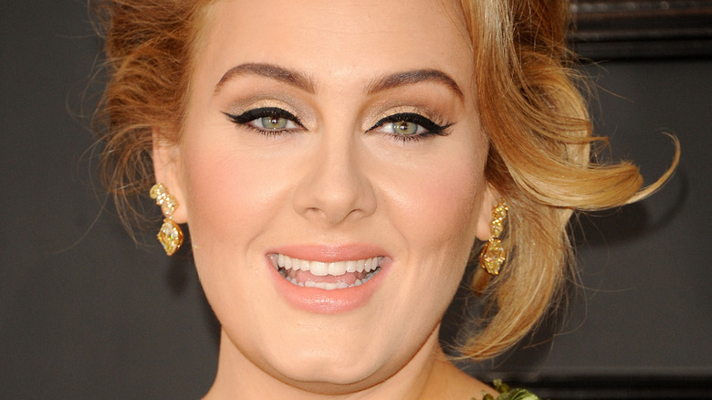 Adele attending the 59th GRAMMY Awards held at the Staples Center