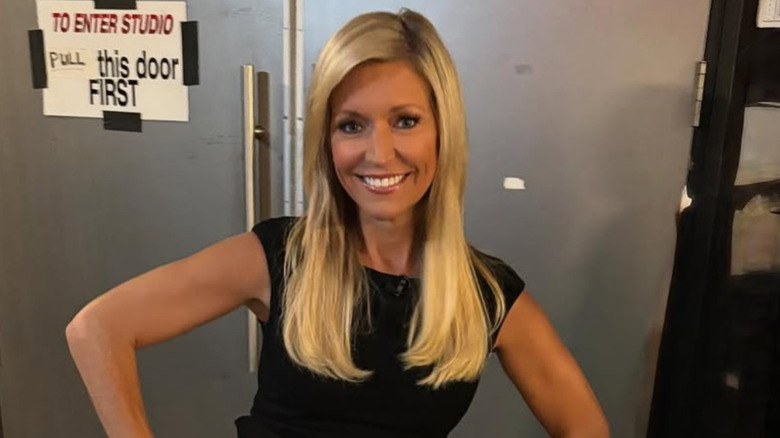 Ainsley Earhardt posing behind the scenes