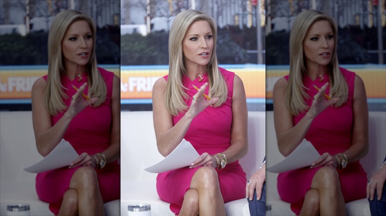 Ainsley Earhardt in a bright pink dress