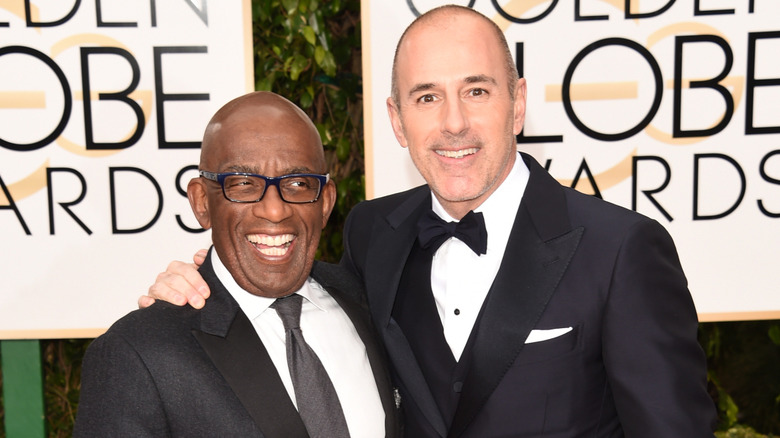 Al Roker and Matt Lauer smiling together