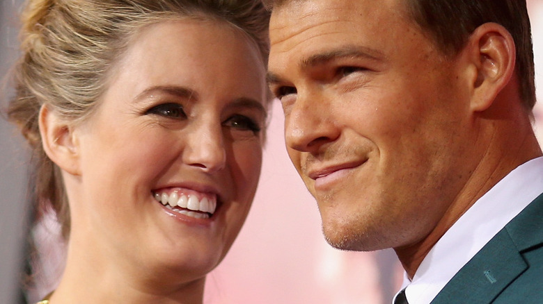 Catherine Ritchson smiles at Alan Ritchson