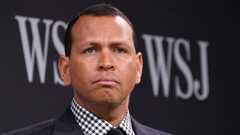 Alex Rodriguez with a sad face