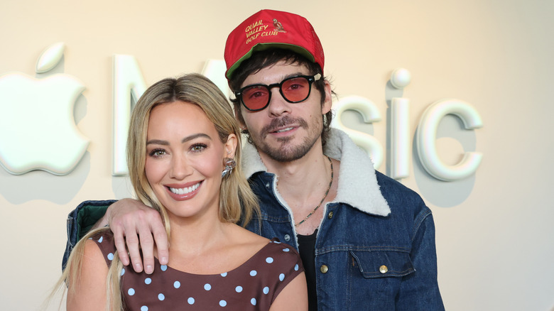 Hilary Duff and Matthew Koma at Apple Music Studios in LA.