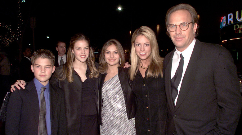 Christine Baumgartner Kevin Costner and their kids