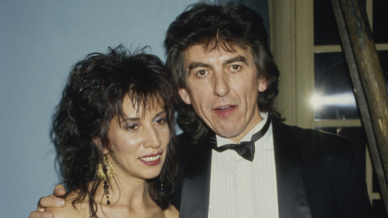 Olivia and George Harrison at Evening Standard Film Awards
