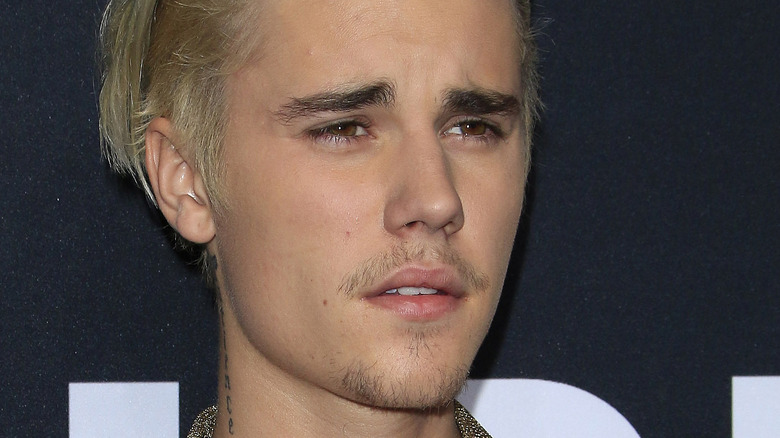 Justin Bieber furrowing brow