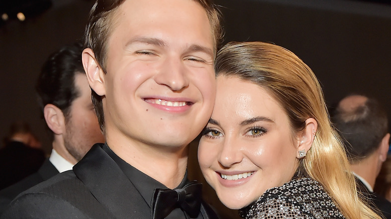 Shailene Woodley and Ansel Elgort smiling