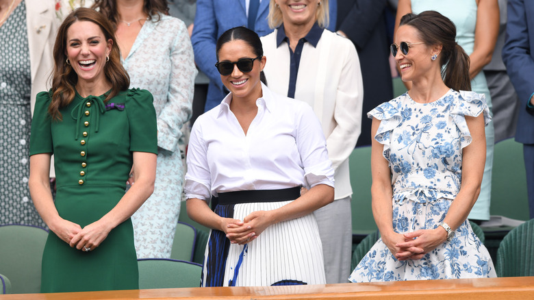 Kate Middleton, Meghan Markle, and Pippa Middleton at Wimbledon 2019