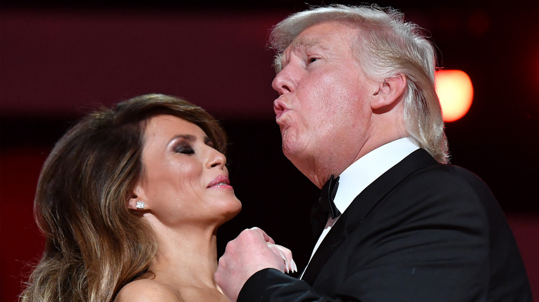 Donald and Melania Trump dancing