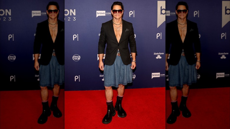 Tom Sandoval wearing a kilt