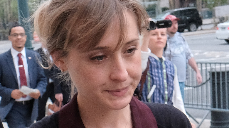 Allison Mack in 2018 after charges against her were filed